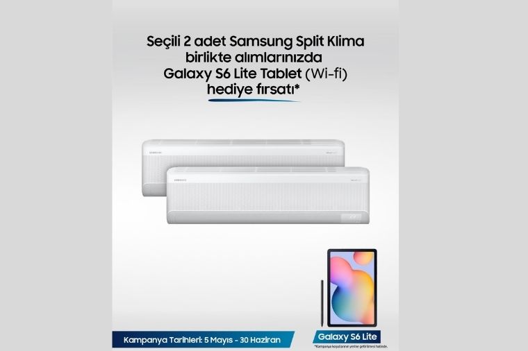Samsung Split Klima Modellerine Özel Galaxy S6 Tablet Hediye Fırsatı