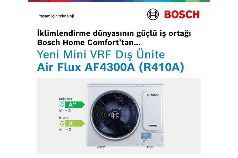 Bosch Home Comfort Yeni Mini VRF Dış Ünite Air Flux AF4300A ile Kompakt ve Verimli Çözümler Sunuyor