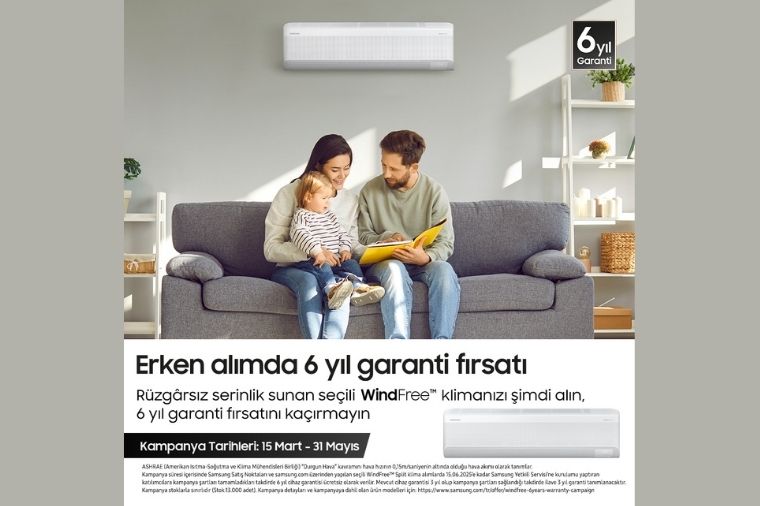 Samsung WindFree™ Klimalarda Erken Alıma Özel 6 Yıl Garanti Kampanyası