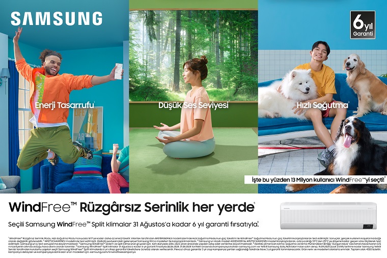 Samsung WindFree™ Klimalarda 6 Yıl Garanti Kampanyası Başladı